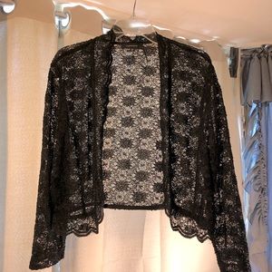 Black lace sequined jacket, size XL